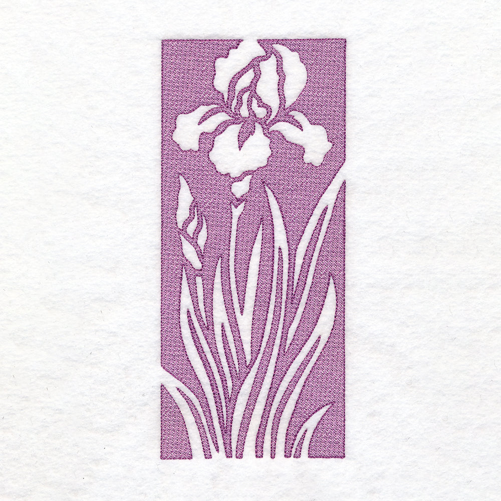 Spring Flowers - Iris (Embossed)