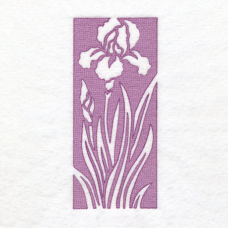 Spring Flowers - Iris (Embossed)