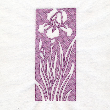 Spring Flowers - Iris (Embossed)