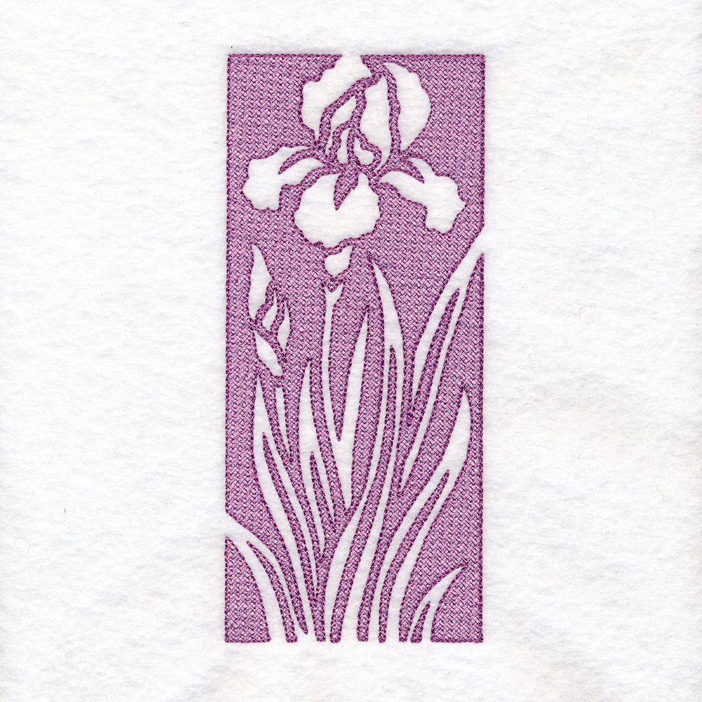 Spring Flowers - Iris (Embossed)