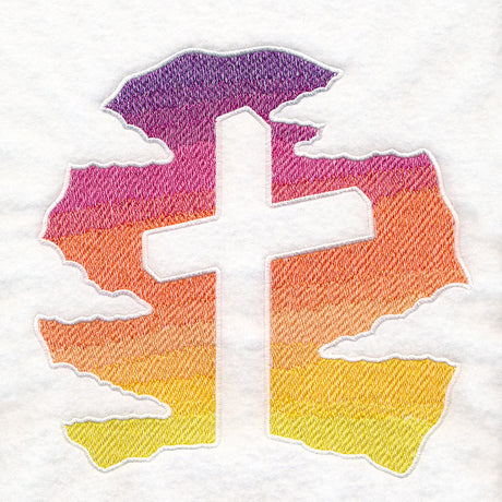 Faithful Cross Silhouette (Embossed)