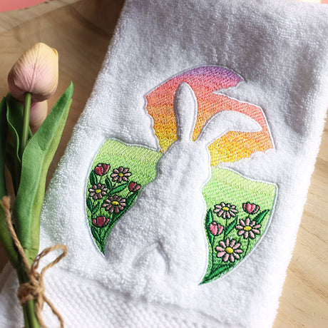 Spring Bunny Silhouette (Embossed)