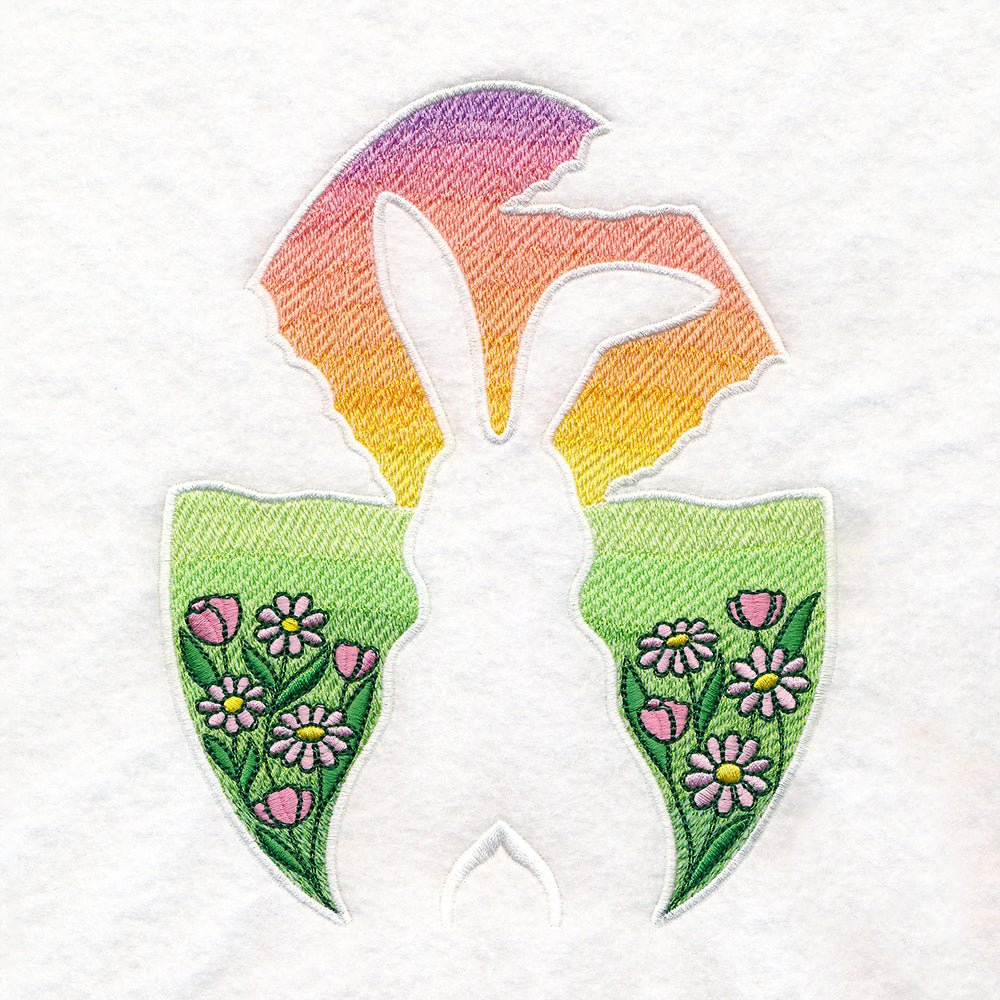 Spring Bunny Silhouette (Embossed)