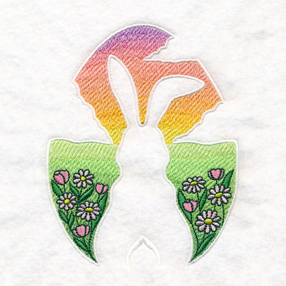 Spring Bunny Silhouette (Embossed)