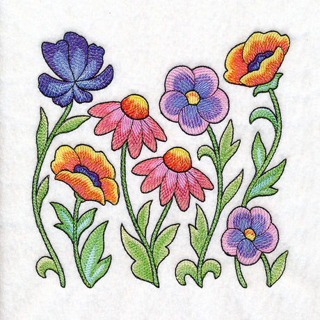 Color Theory Floral Square Border