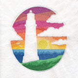 Lighthouse and Sunset (Embossed)