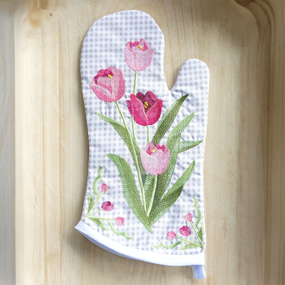 Truly Tulip Oven Mitt