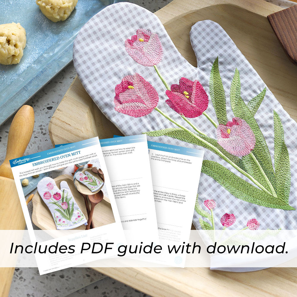 Truly Tulip Oven Mitt