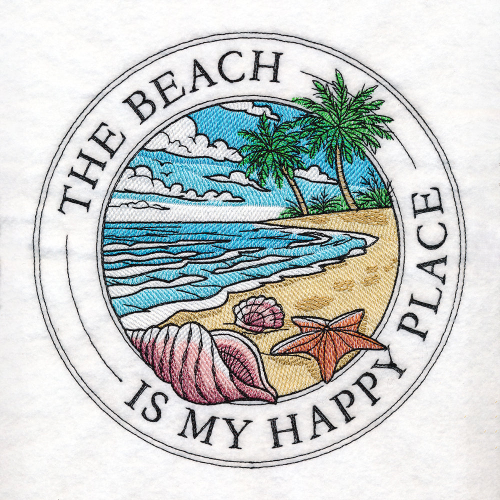The Beach Is My Happy Place Stamp