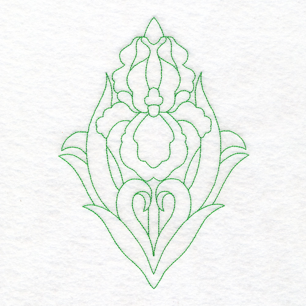 Floral Diamond Quilting - Iris (Double Run)