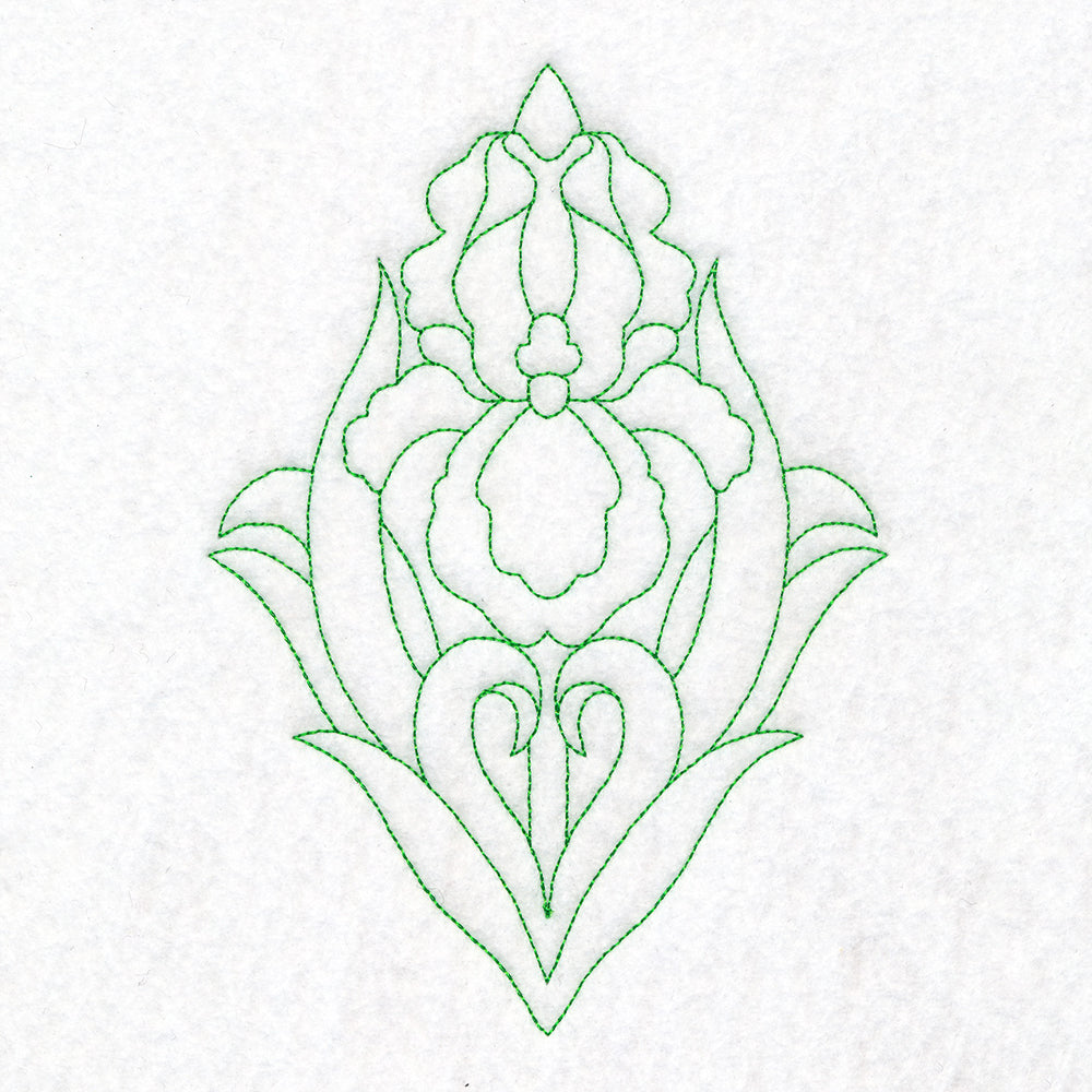 Floral Diamond Quilting - Iris (Double Run)