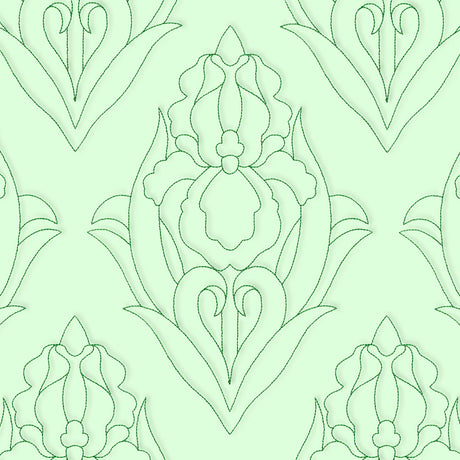 Floral Diamond Quilting - Iris (Double Run)