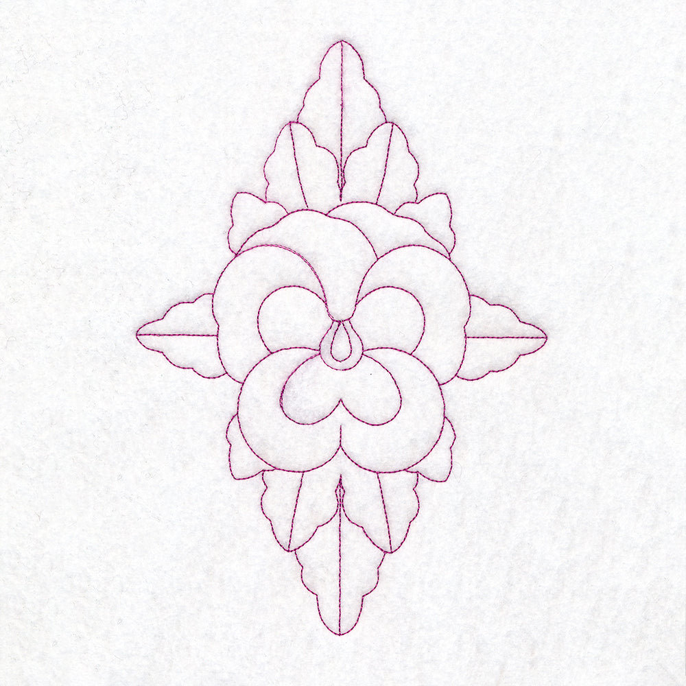 Floral Diamond Quilting - Pansy (Double Run)