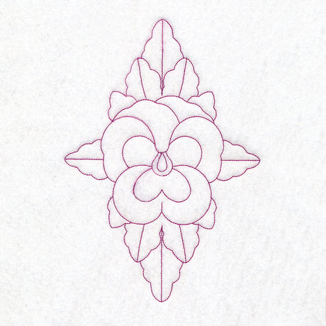 Floral Diamond Quilting - Pansy (Double Run)