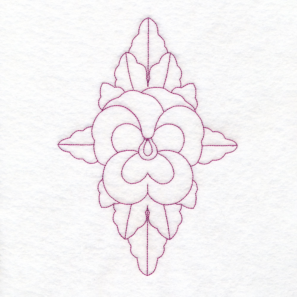 Floral Diamond Quilting - Pansy (Double Run)
