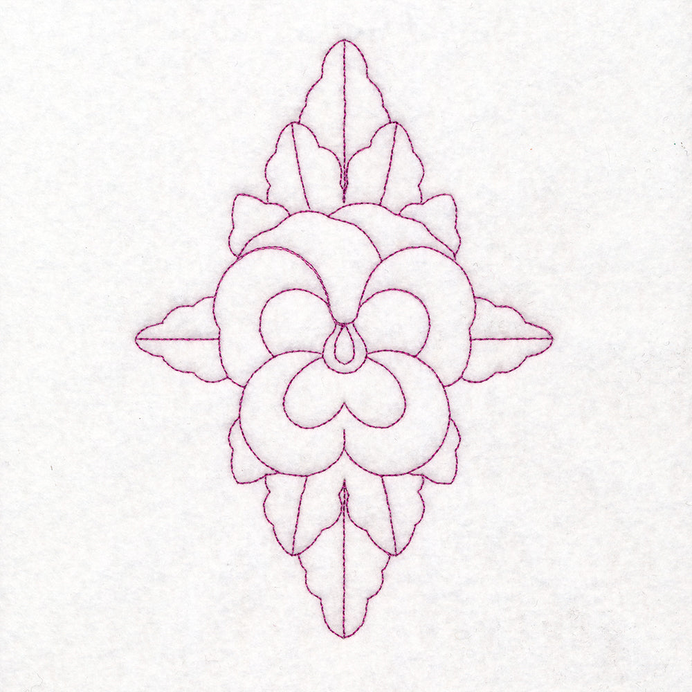 Floral Diamond Quilting - Pansy (Double Run)
