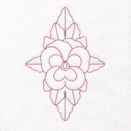 Floral Diamond Quilting - Pansy (Double Run)