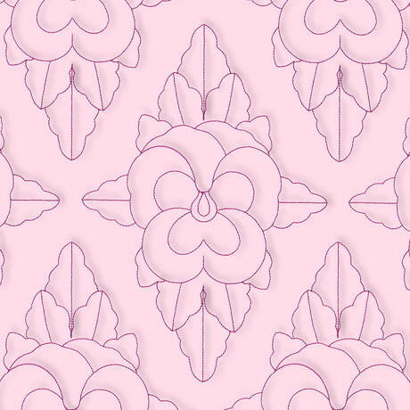 Floral Diamond Quilting - Pansy (Double Run)