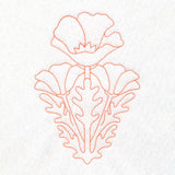 Floral Diamond Quilting - Poppies (Double Run)