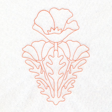 Floral Diamond Quilting - Poppies (Double Run)