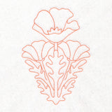 Floral Diamond Quilting - Poppies (Double Run)