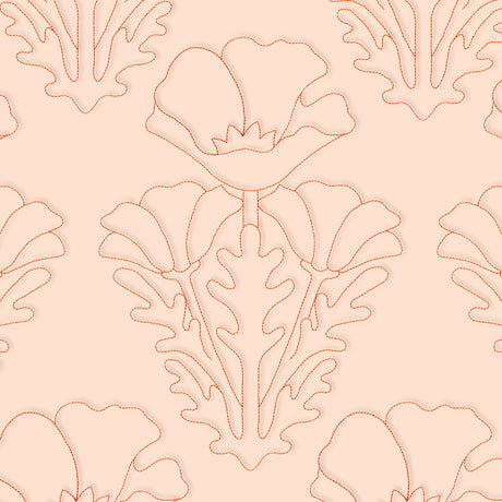 Floral Diamond Quilting - Poppies (Double Run)