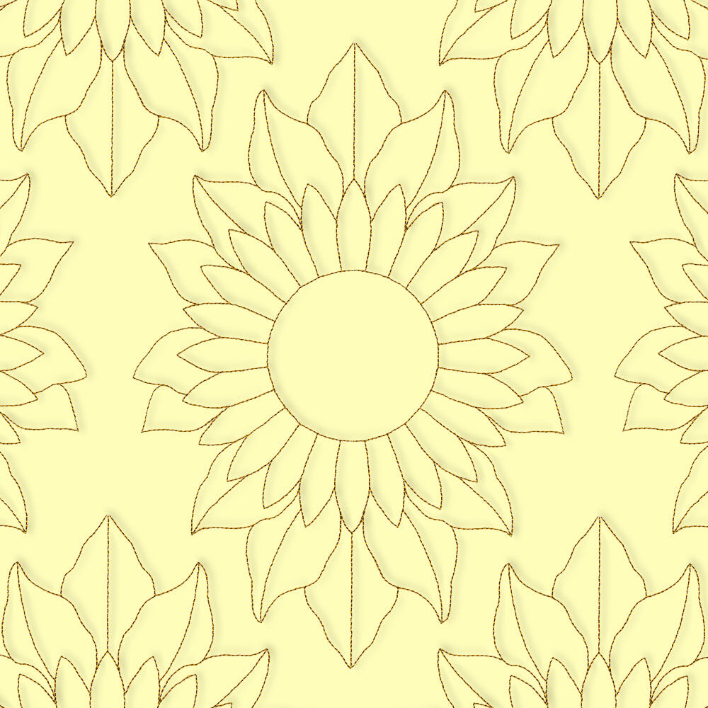 Floral Diamond Quilting - Sunflower (Double Run)