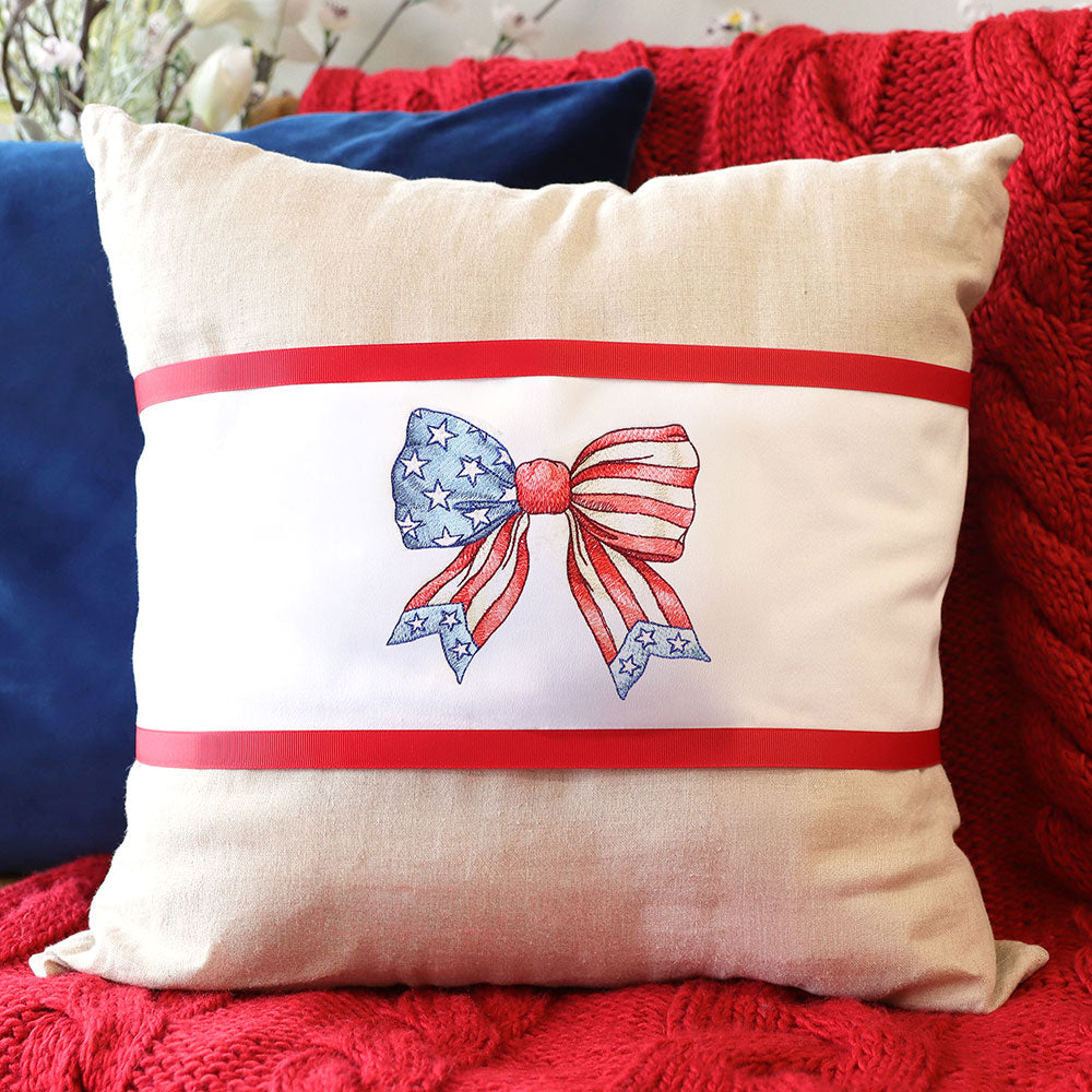 Americana Bow in Watercolor