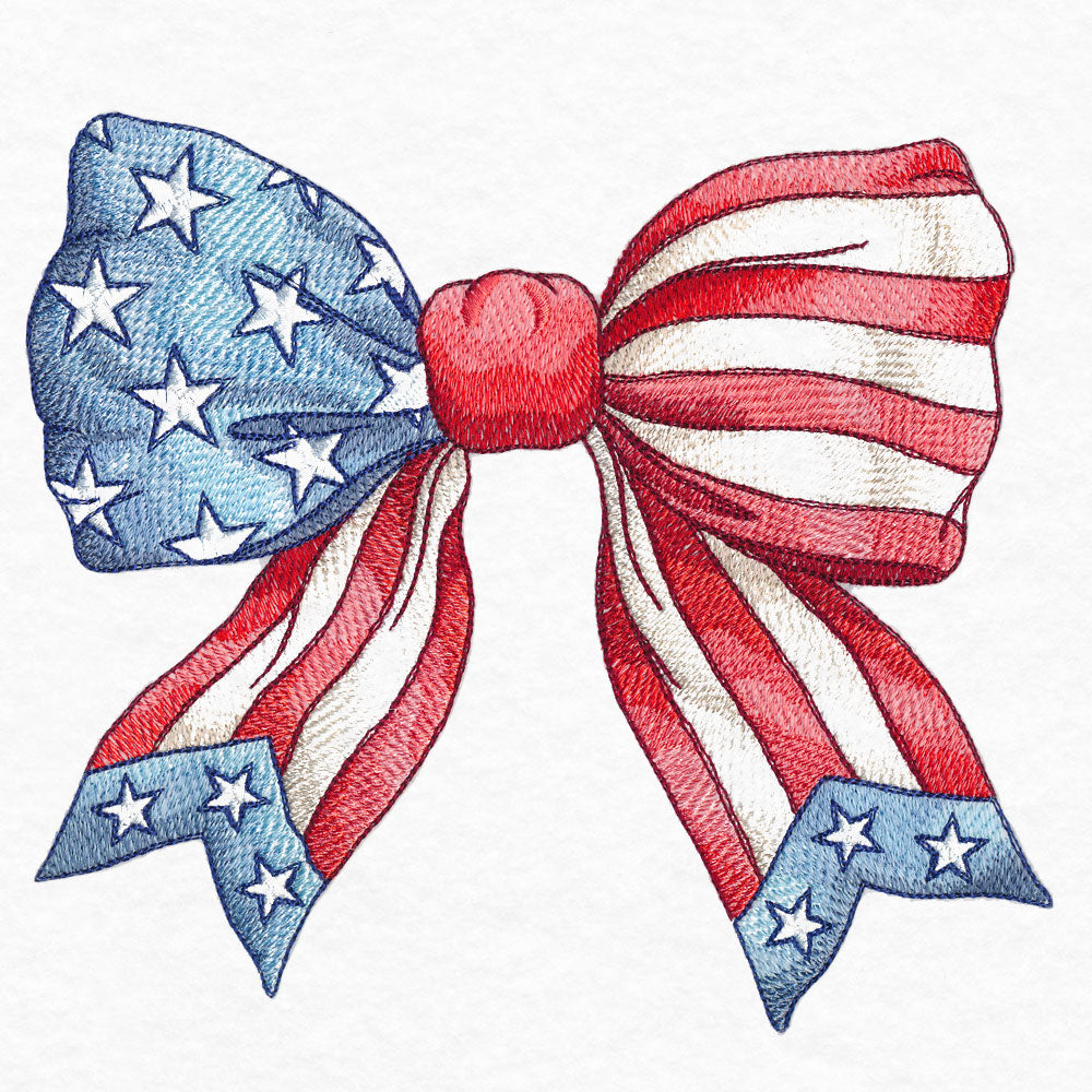 Americana Bow in Watercolor