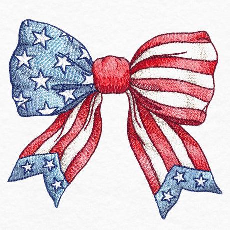 Americana Bow in Watercolor