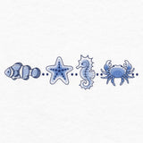 Delft Blue Seaside Border - Sea Creatures