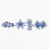Delft Blue Seaside Border - Sea Creatures