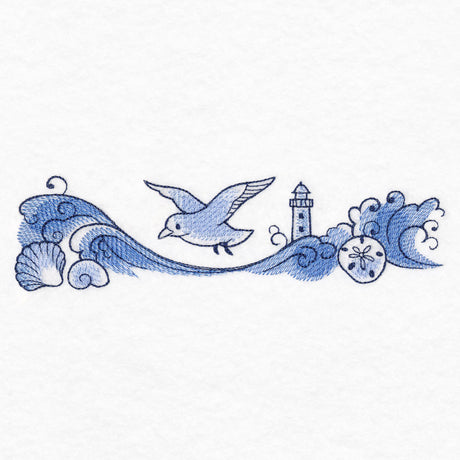 Delft Blue Seaside Border - Lighthouse