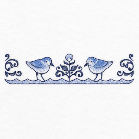 Delft Blue Seaside Border - Shorebirds