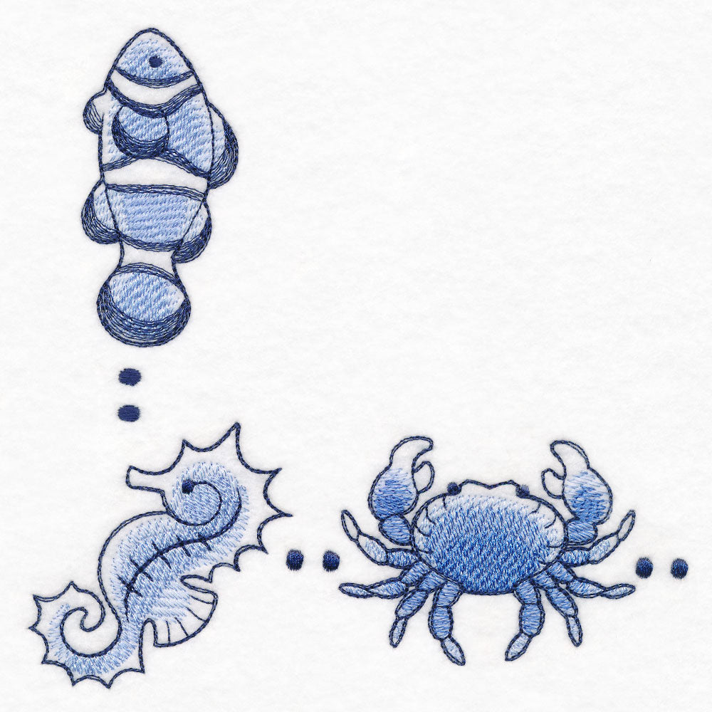 Delft Blue Seaside Corner - Sea Creatures