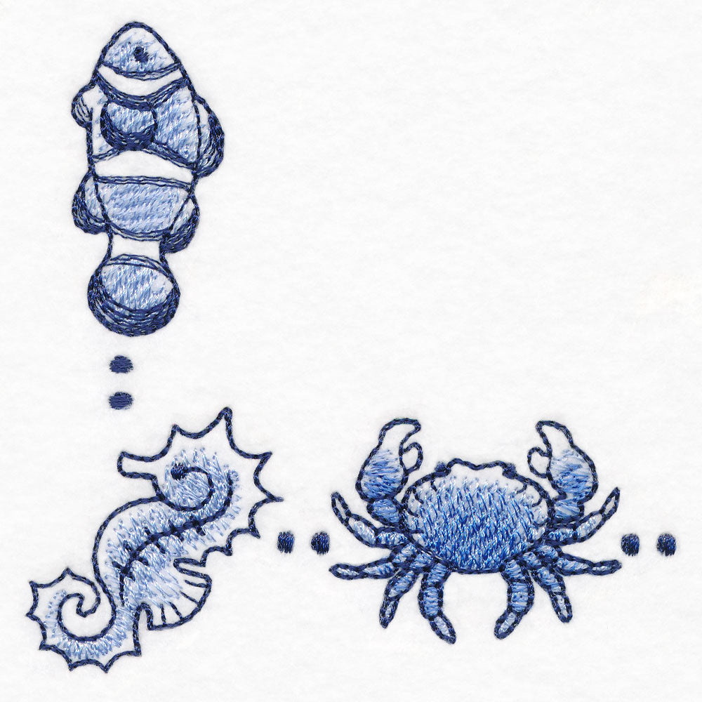 Delft Blue Seaside Corner - Sea Creatures