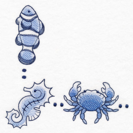 Delft Blue Seaside Corner - Sea Creatures