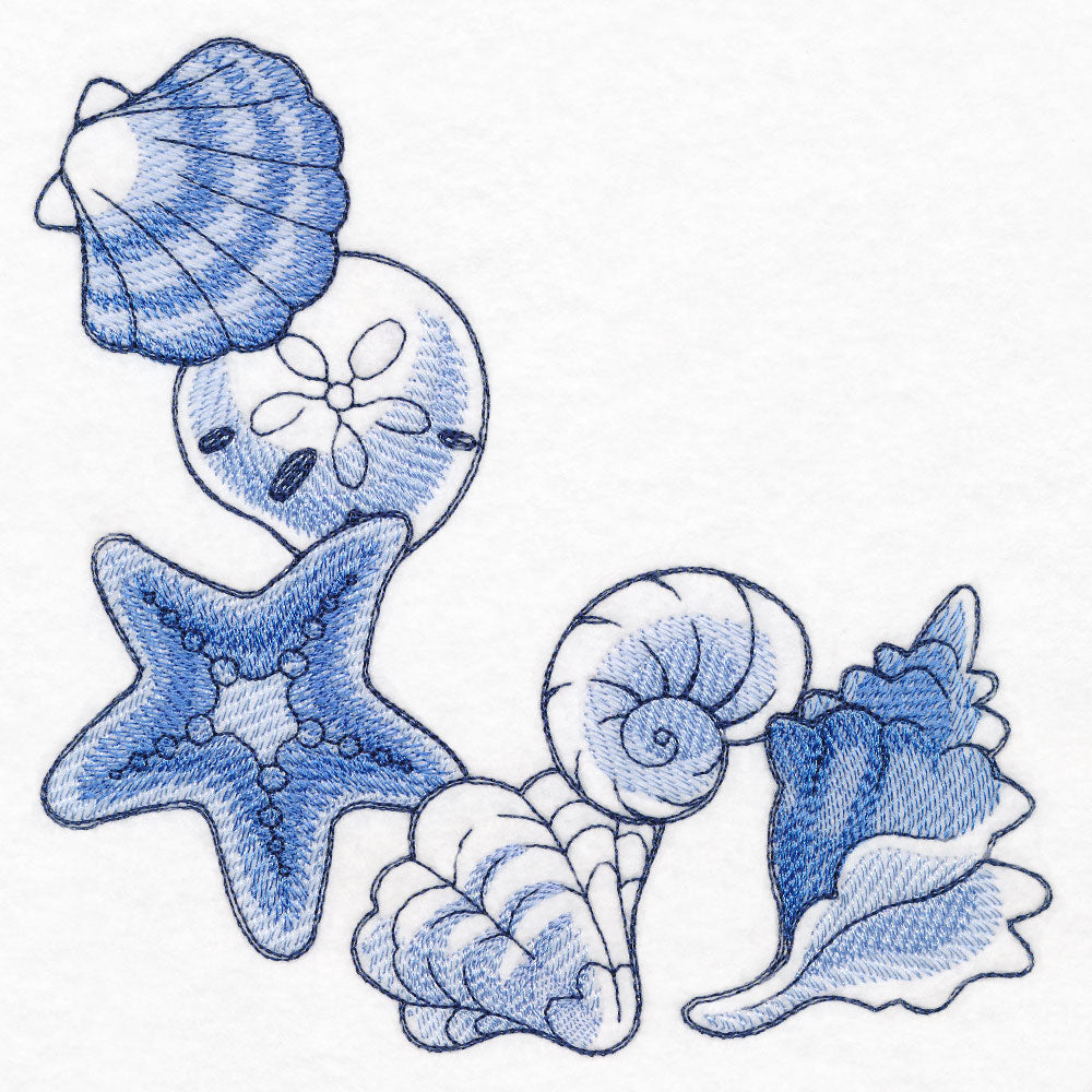 Delft Blue Seaside Corner - Seashells