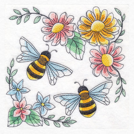 Sweet as Can Bee Honeybee and Blooms 2