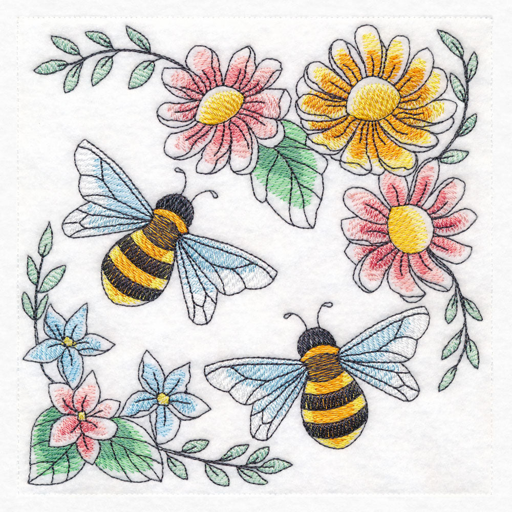 Sweet as Can Bee Honeybee and Blooms 2