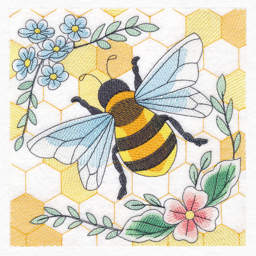 Sweet as Can Bee Honeybee and Blooms 1