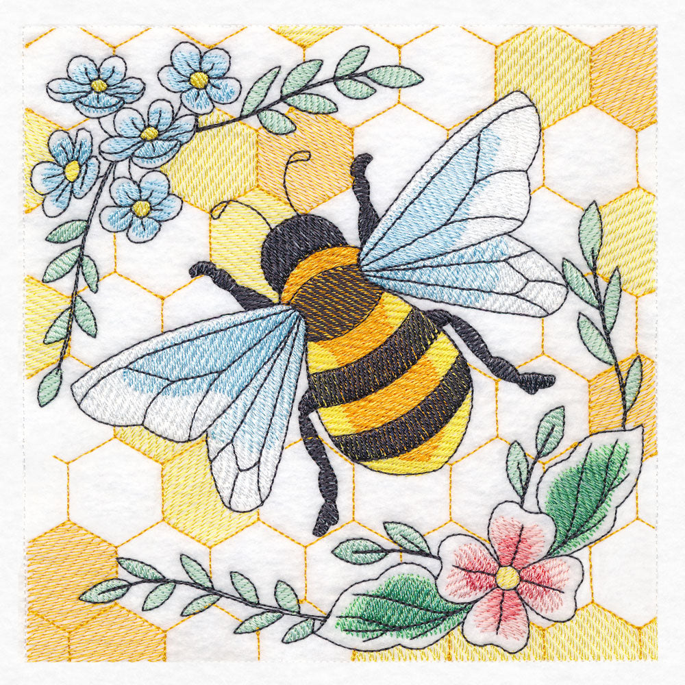 Sweet as Can Bee Honeybee and Blooms 1