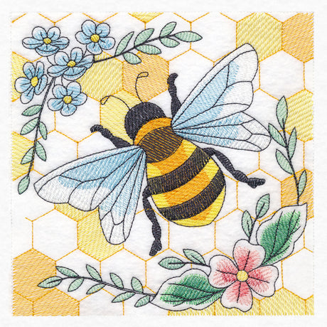 Sweet as Can Bee Honeybee and Blooms 1