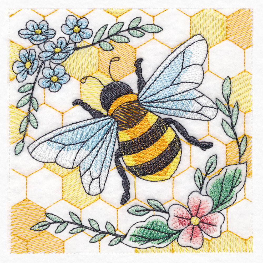 Sweet as Can Bee Honeybee and Blooms 1