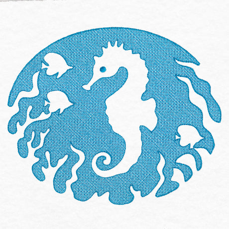 Serene Seahorse (Embossed)
