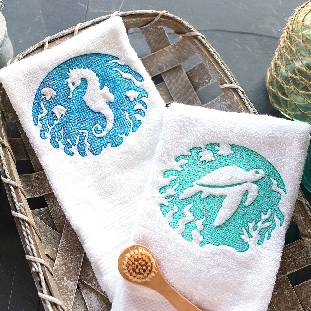 Serene Seahorse (Embossed)