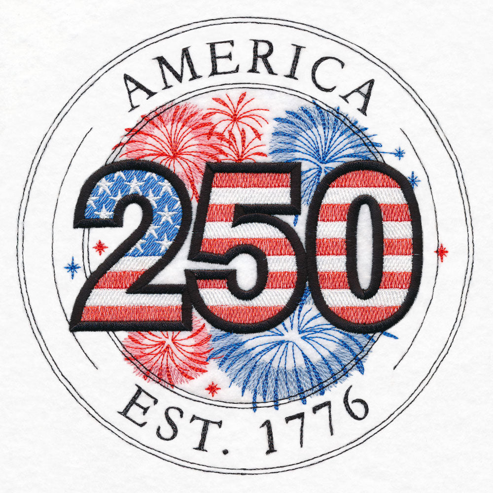 America 250th Anniversary Stamp – Embroidery Library