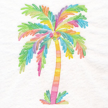 Vibrant Watercolor Palm Tree