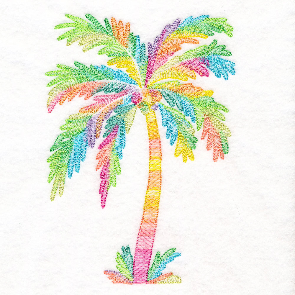 Vibrant Watercolor Palm Tree