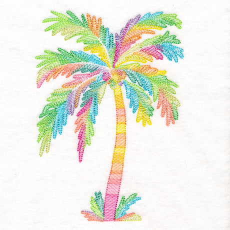 Vibrant Watercolor Palm Tree